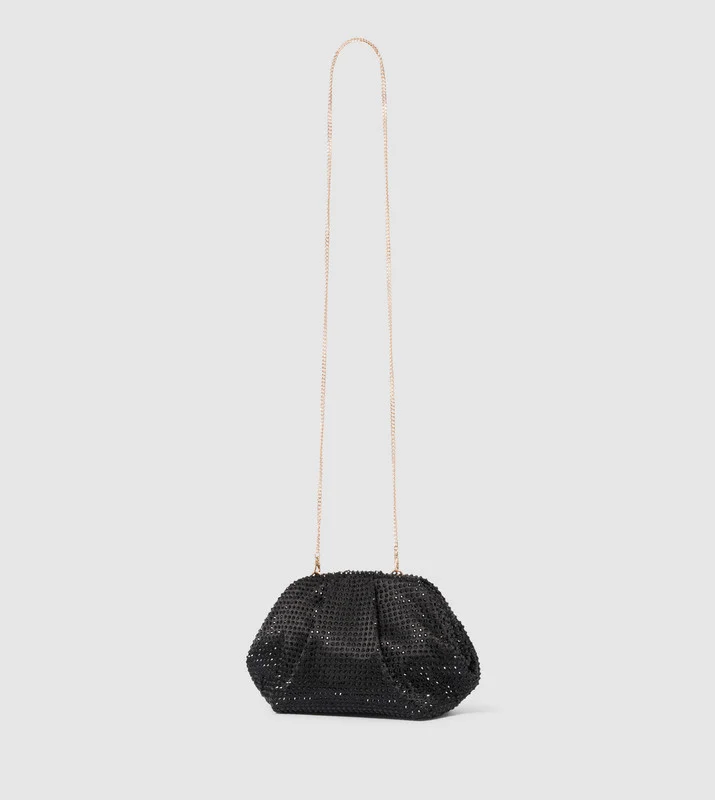 forever new  SIGNATURE REECE Ruched Embellished Clutch for Women | Best Price UAE